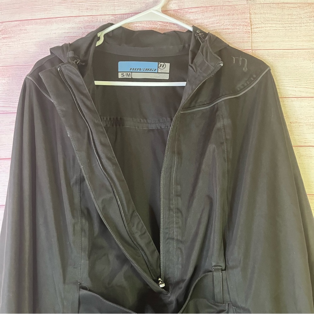 Novara Black Rain Cycling Cape Hooded Poncho Size S/M - Picture 5 of 12